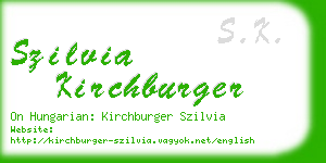 szilvia kirchburger business card